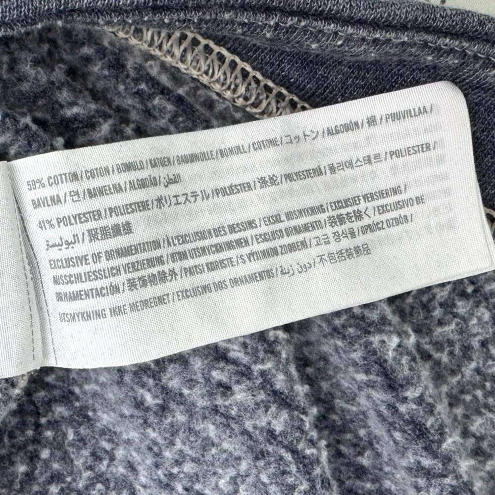 Abercrombie & Fitch Charcoal Gray Henley Sweater with Cream Lining